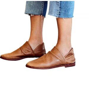 NEW BEEK Made In Mexico Leather Puffin Slip On Flats Saddle for women 825 10j5